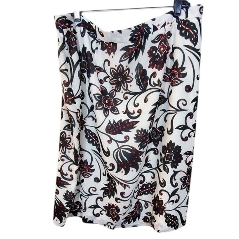 Le suit floral black white red‎ Floral gorgeous skirt Plus Size 22 New